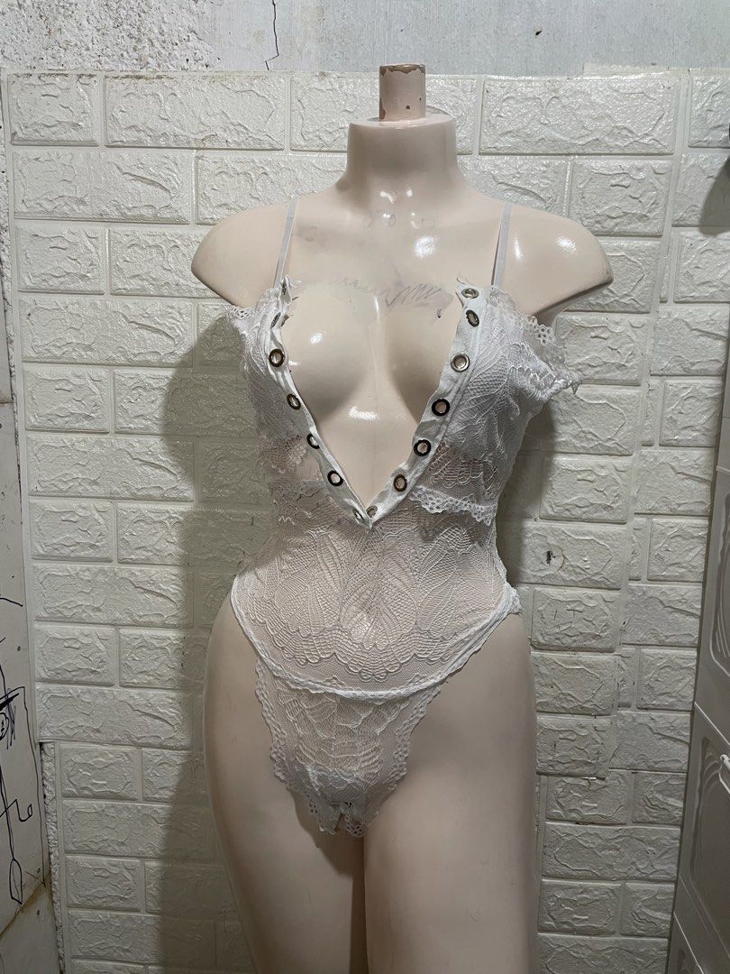 Lace Bodysuits - Black, Purple, White, Grey (Category: Sleeveless) located in Manila. Submitted by sexy_sleepwear (Listing ID 1463675084, Image 3). Description: - Set of 4 sheer/lace bodysuits - Includes: Black lace, Purple velvet lace, White lace, Grey halter styles - All feature cut-out details - Versatile for layering or as lingerie.