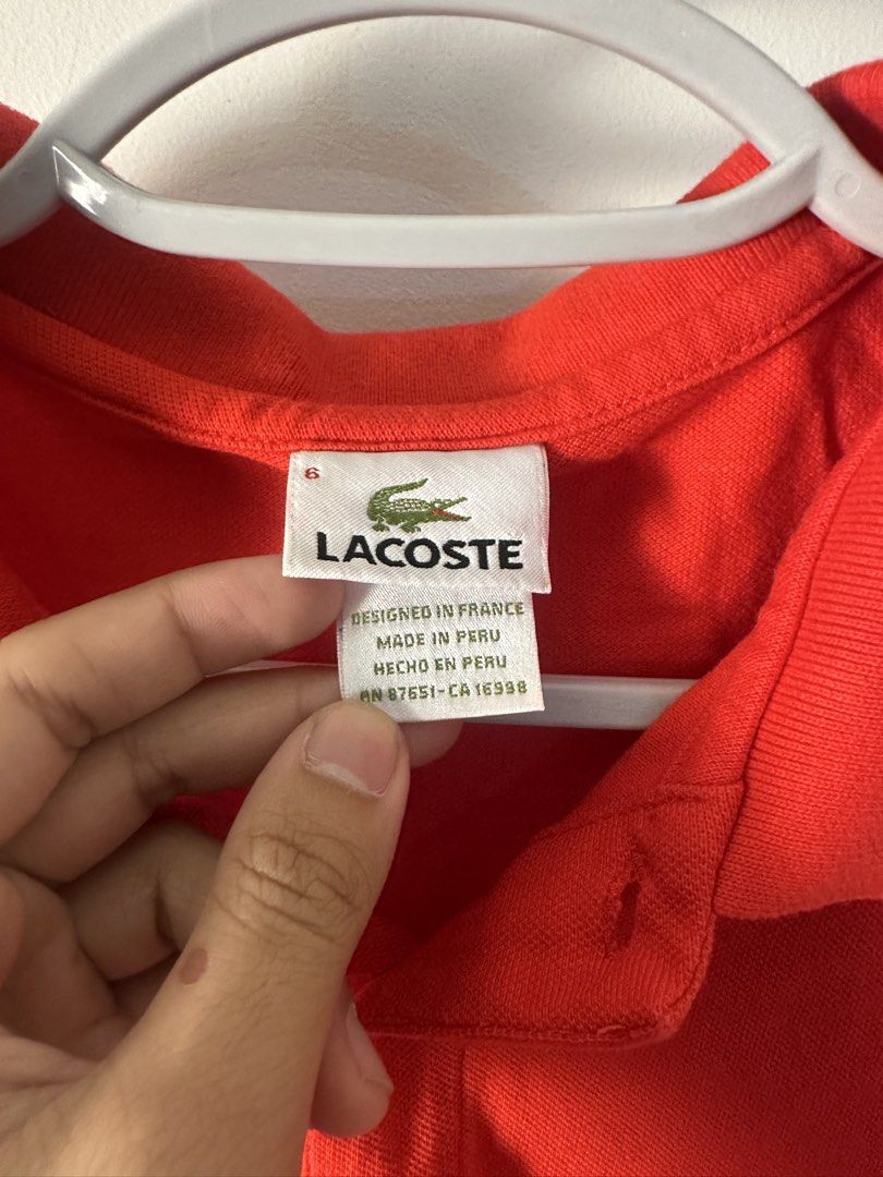 Lacoste Red long sleeve (Category: Shirts) located in Manila. Submitted by wornbyflo (Listing ID 1463679603, Image 3). Description: Good as new no flaws and only wore a few times .