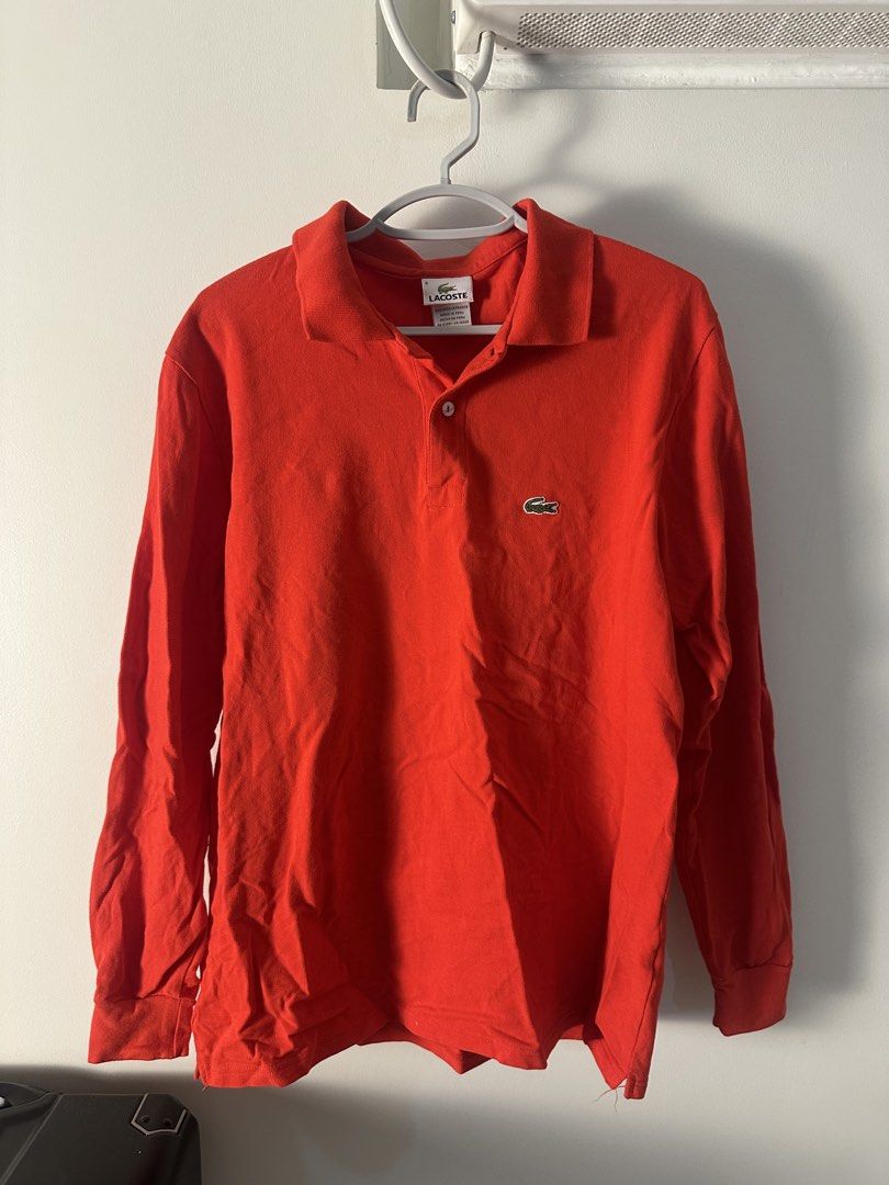 Lacoste Red long sleeve (Category: Shirts) located in Manila. Submitted by wornbyflo (Listing ID 1463679603, Image 1). Description: Good as new no flaws and only wore a few times .