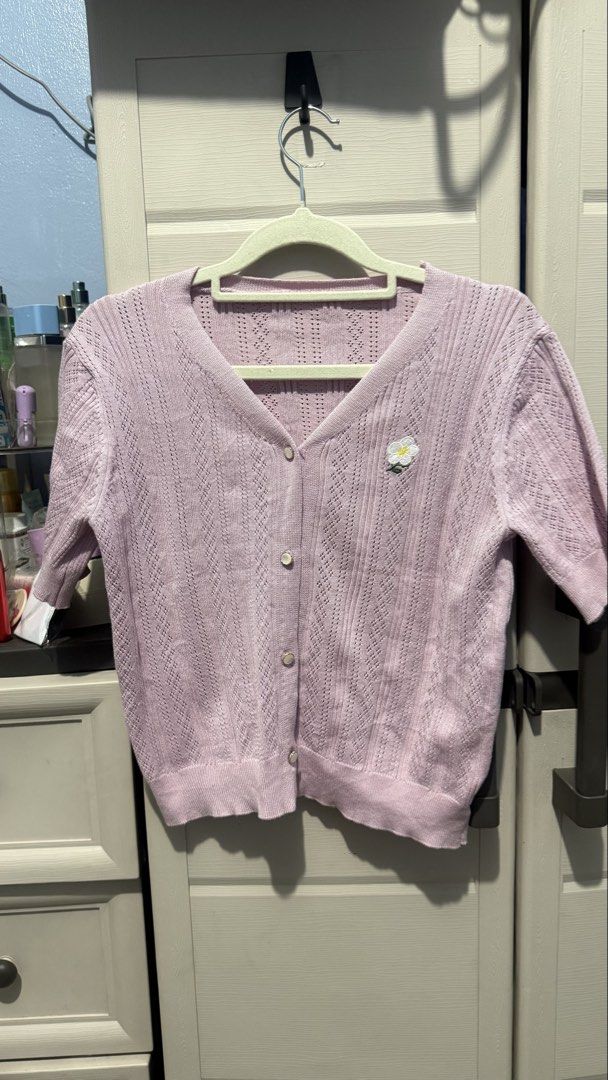 Lavender Knitted Top (Category: Shirts) located in Quezon City. Submitted by dinesaur (Listing ID 1463659064, Image 2). Description: Model bust 38B Waist 33 Med-Large body frame.