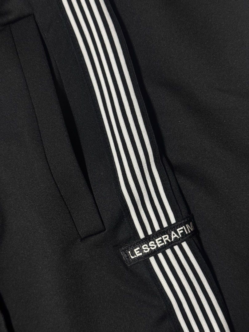 LE SSERAFIM Official Large Track Pants (Black) (Category: Other Bottoms) located in Bulacan. Submitted by zanreionlineshp (Listing ID 1463714034, Image 3). Description: RFS: I was in such a rush to check out during the Weverse Webday Sale that I only realized afterward that I ordered the wrong size. 😭 So I need to resell this at the exact same price I paid for it. 🥲 NOTE: This item is only available in a Large size, and the last one in stock is