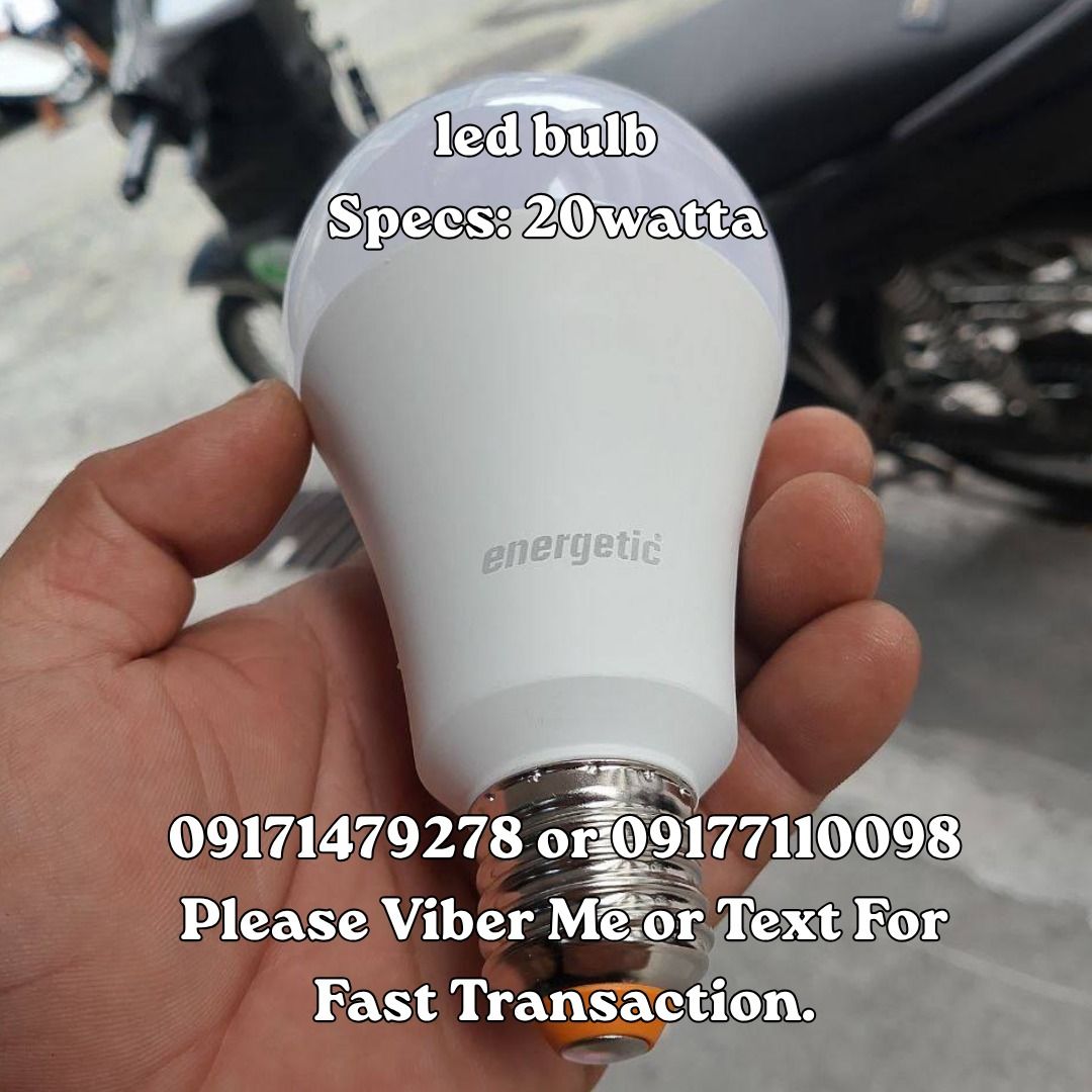 led bulb Specs: 20watta (Category: Construction Tools & Equipment) located in Manila. Submitted by 09171479278_elsie. (Listing ID 1463577406, Image 1). Description: led bulb Specs: 20watta .
