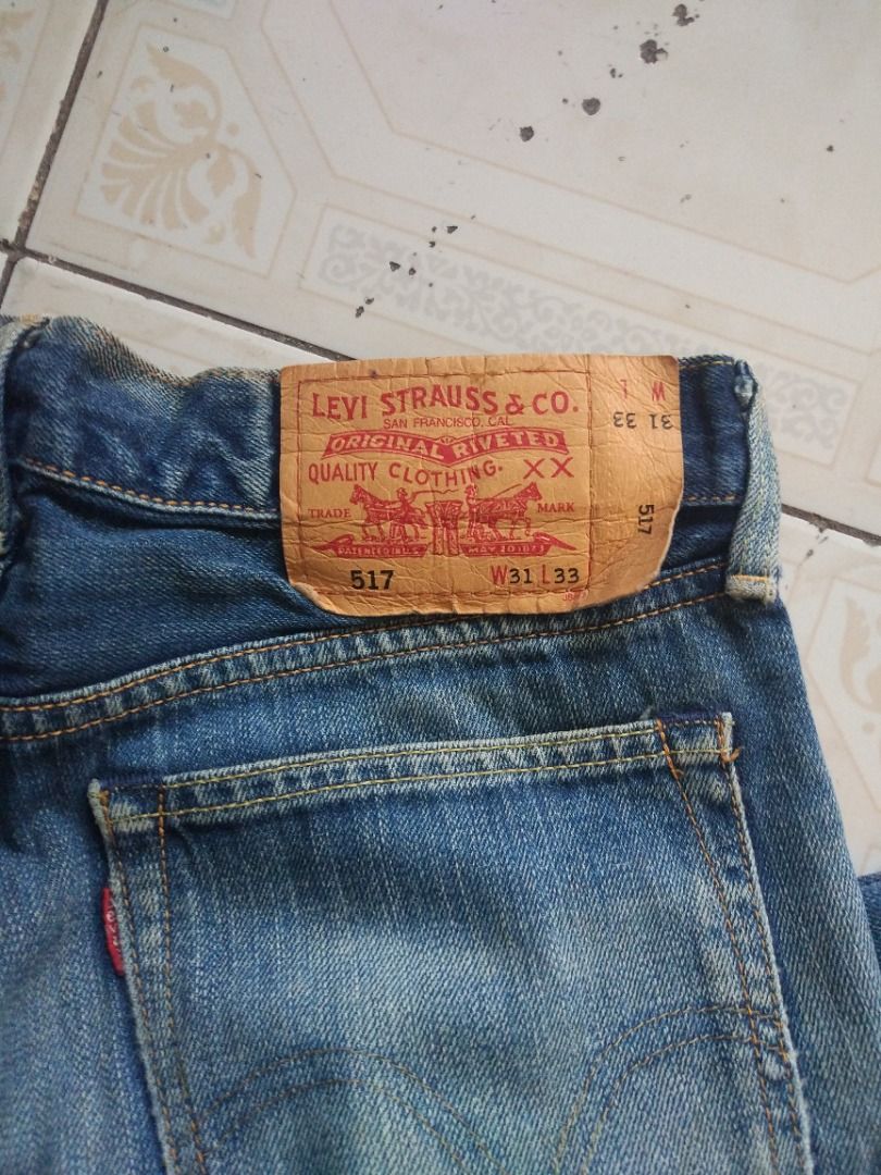 Levis 517 Japan Jean 32 actual (Category: Jeans) located in Pasay City. Submitted by denimdude.ph (Listing ID 1463663935, Image 3). Description: made in Japan distressing, last pics.