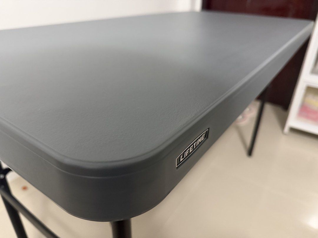 Lifetime Folding Table (Category: Tables & Sets) located in Makati City. Submitted by dorisvinalon (Listing ID 1463691242, Image 3). Description: Lifetime Folding Table Size: 4ft x 2ft x 2.4ft Height Orig Price: Php 2999.75 Bought from Ace Hardware Used for 2 months only Very good condition Reason for selling: I only used it as my office table for a while— I bought a wood office table na.
