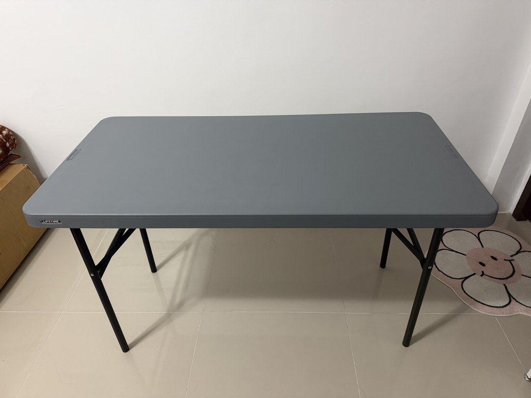 Lifetime Folding Table (Category: Tables & Sets) located in Makati City. Submitted by dorisvinalon (Listing ID 1463691242, Image 1). Description: Lifetime Folding Table Size: 4ft x 2ft x 2.4ft Height Orig Price: Php 2999.75 Bought from Ace Hardware Used for 2 months only Very good condition Reason for selling: I only used it as my office table for a while— I bought a wood office table na.