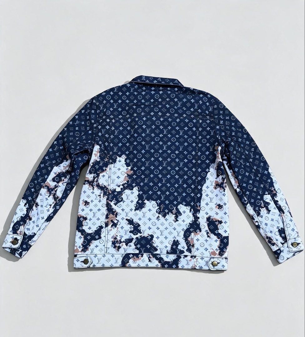 Louis Vuitton Monogram Bleached Denim Jacket (Category: Coats, Jackets and Outerwear) located in Bato. Submitted by itsmethriftlist (Listing ID 1463658751, Image 2). Description: VL jacket Dimes 20/25 Excellent condition Loc: camarines sur (Bicol) Dm🏷️.