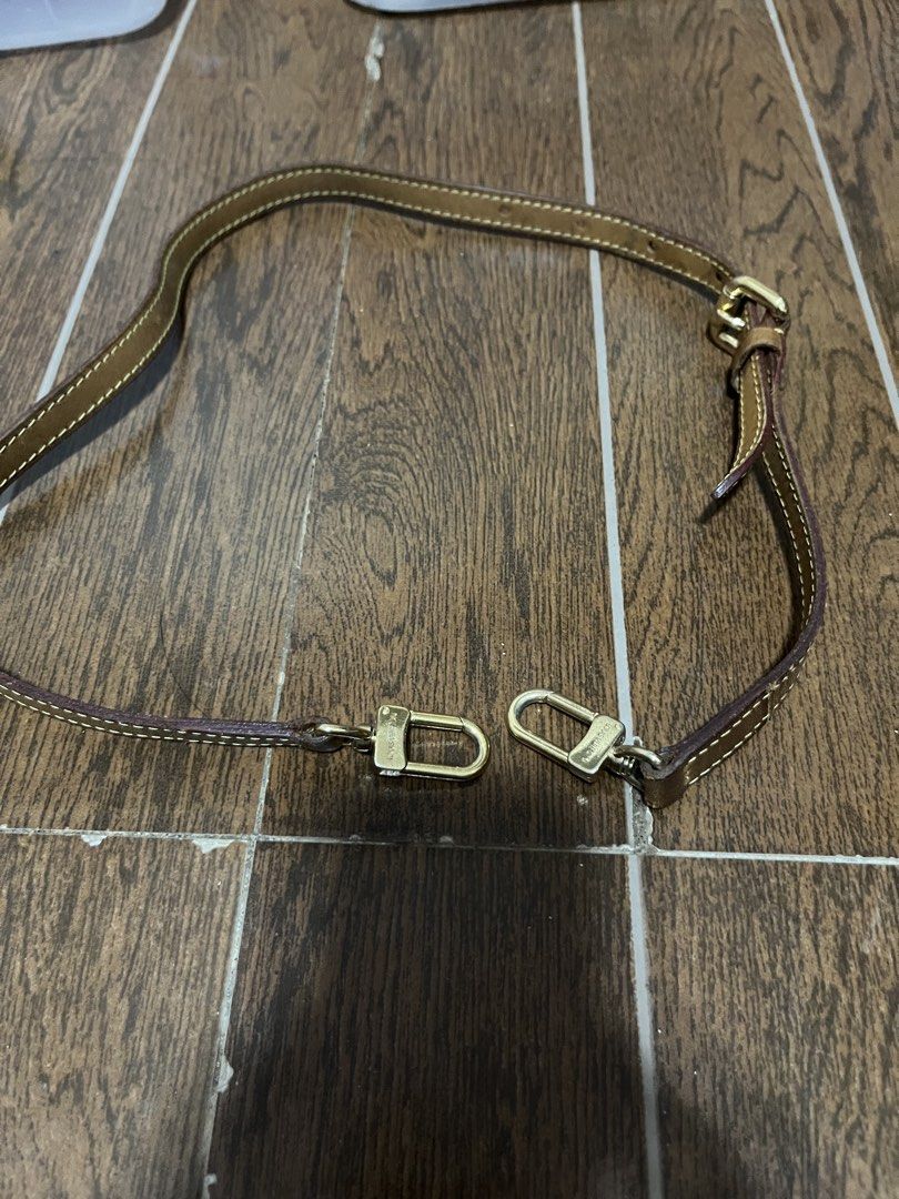 Louis Vuitton Monogram Canvas Strap Gold Hardware (Category: Luxury Bags & Wallets) located in Victorias. Submitted by lan1877 (Listing ID 1463606507, Image 1). Description: - Authentic Louis Vuitton strap - Monogram canvas with leather trim - Gold tone hardware with clasps - Adjustable length - Shows some signs of wear on leather and hardware - Ideal for strap replacement or DIY projects.