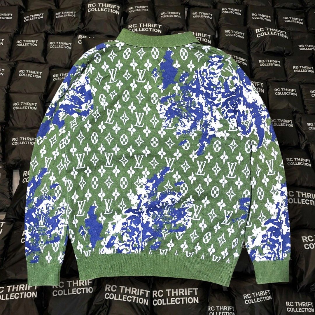 LOUIS VUITTON MONOGRAM KNITTED POLO SWEATER (Category: Luxury Apparel) located in Rizal. Submitted by rcthriftcollection (Listing ID 1463646696, Image 3). Description: LOUIS VUITTON MONOGRAM KNITTED POLO SWEATER Width 21.5 inch Length 28.5 inch Best fit Large Excellent / Asnew No issue DM📥📥📥 Location: MONTALBAN, RODRIGUEZ, RIZAL .