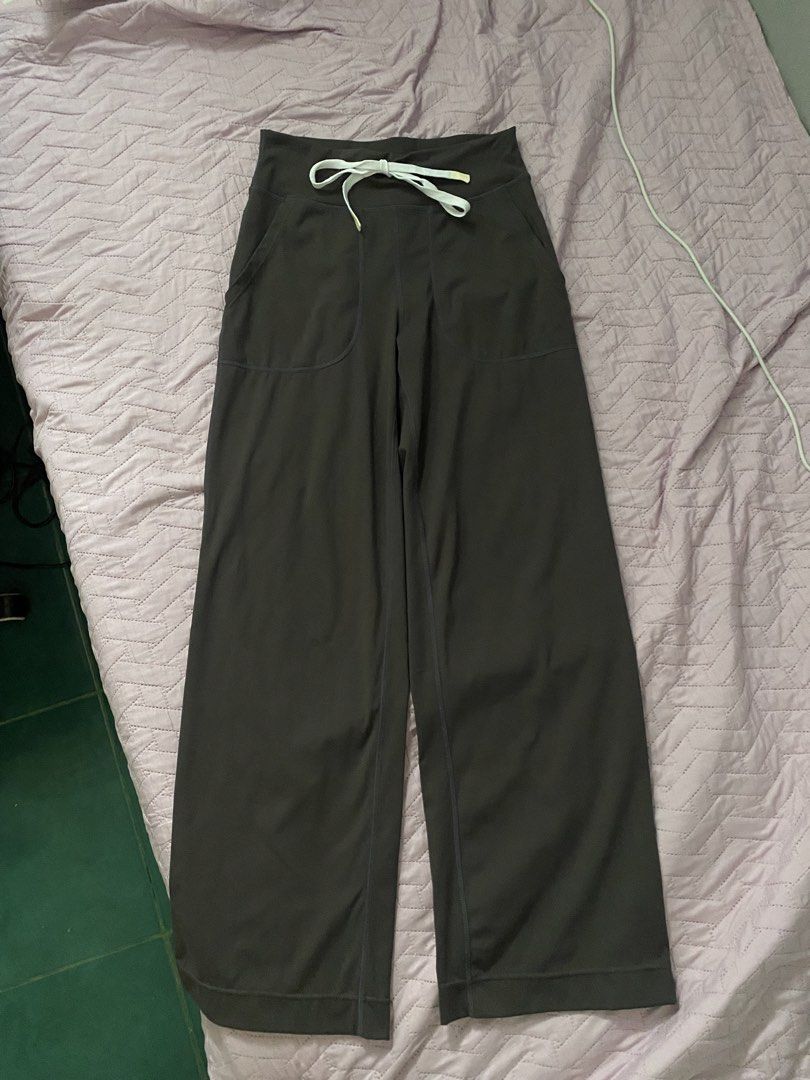 Lululemon high rise Wide Leg pants (Category: Other Bottoms) located in General Trias. Submitted by erssss22 (Listing ID 1463638572, Image 1). Description: - Graphite grey Lululemon pants - High Rise Wide leg - ni cut ko yung tag kasi nangangati ako hahaha - size 25 (flatlaid) -length 39 -pm for ww.