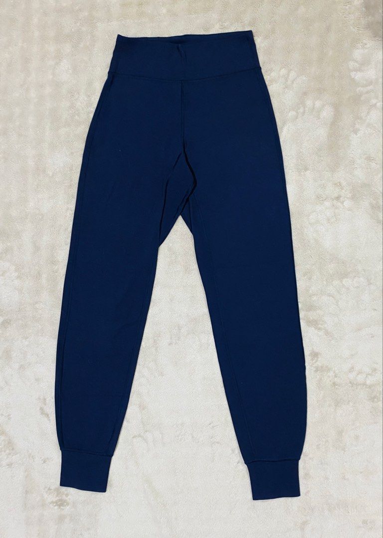Lululemon Navy Blue Wunder Train High-Rise Jogger Pants (Category: Activewear) located in Bacolod City. Submitted by bravefire_3fe6dd (Listing ID 1463664572, Image 1). Description: - Navy blue Lululemon joggers - High-rise fit with V-waistband - Cuffed ankles - Super soft and stretchy fabric - Perfect for workouts, lounging, or everyday wear.
