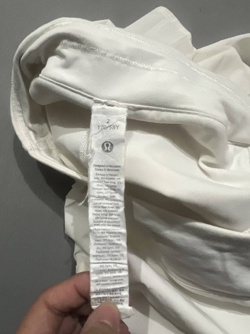 Lululemon White Tennis Skirt (Category: Activewear) located in Cabanatuan. Submitted by doelly1221 (Listing ID 1463719345, Image 3). Description: - White Lululemon tennis skirt - Size 2 - Pleated design - Comfortable waistband - Versatile for tennis or everyday wear - 26-28 via tape measure.