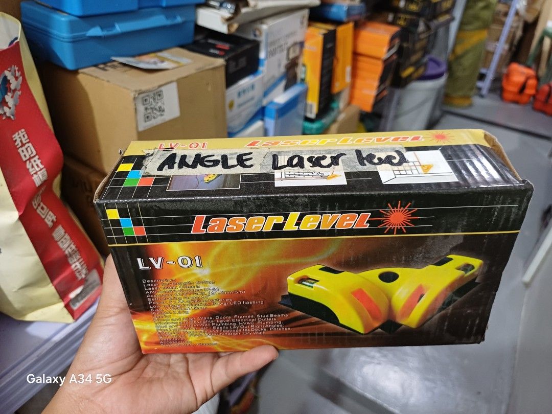 LV-01 Angle Laser Level Tool (Category: Announcements) located in Quezon City. Submitted by and_reaaaa11 (Listing ID 1463563677, Image 1). Description: - Model: LV-01 Angle Laser Level - Projects: Horizontal and vertical laser lines - Ideal for: Hanging pictures, installing shelves, general DIY tasks - Includes: Laser level and accessories - Perfect for: Home improvement projects.