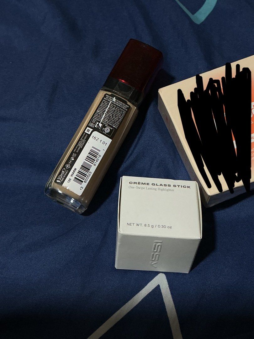 Makeup Bundle (TAKE ALL, Lower than SRP) (Category: Makeup) located in San Juan City. Submitted by yeurihan (Listing ID 1455094569, Image 2). Description: Inclusions(ALL BRAND NEW NEVER OPENED NEVER USED, BOUGHT END OF 2025 AND EARLY 2026) -Loreal Paris Infallible 32H Fresh Wear Foundation: Shade 125 (SRP 899) -Issy Creme Glass Stick, shade: Clear (SRP 449) RFS: Unused stock, not my shade Still negotiable, DM me, Super sulit! .