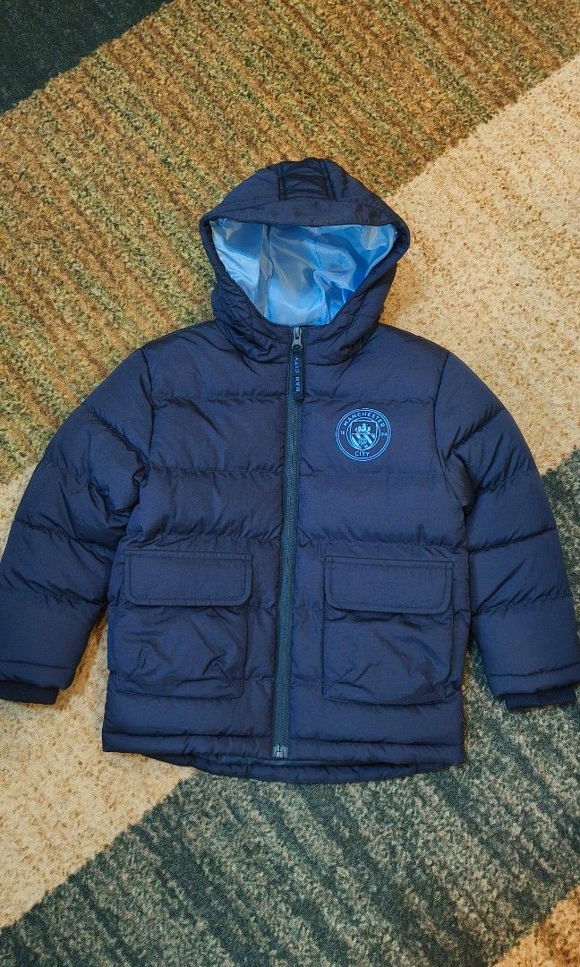 Manchester City Quilted jacket (Category: Babies & Kids Fashion) located in Baguio. Submitted by esselingri00355 (Listing ID 1463670053, Image 2). Description: no issue 200 only+sf gcash payment j&t for 4-5 yrs old.