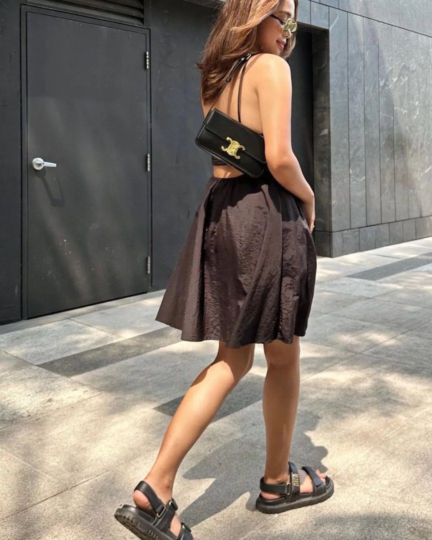 Mango Dress (Category: Dresses) located in Quezon City. Submitted by thriftypat (Listing ID 1463696636, Image 2). Description: - Same dress as Bella Racelis -Cute black mini dress - Spaghetti straps - Square neckline - Elasticated waist - Flowy skirt - Lightweight fabric - Perfect for casual outings or dressing up - Easy to style with sandals or heels.