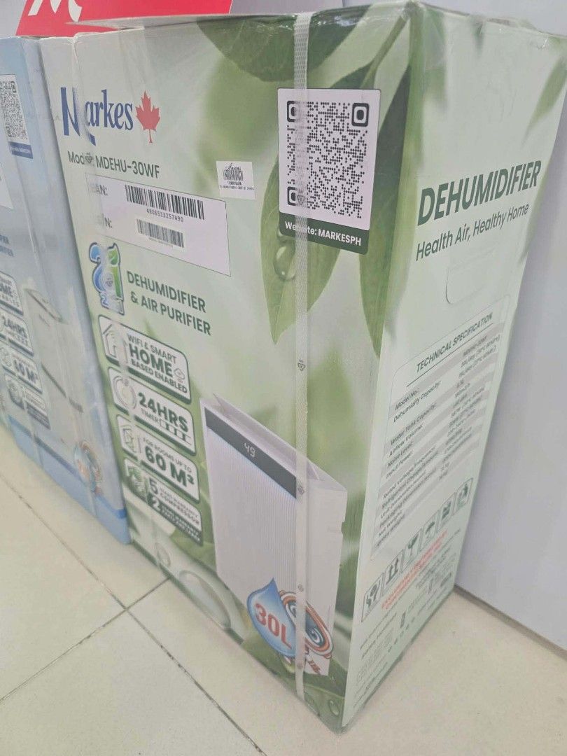 Markes ehumidifier & Air Purifier (Category: Air Purifiers & Dehumidifiers) located in Quezon City. Submitted by roseann_1996 (Listing ID 1463629711, Image 1). Description: Markes Airpurifier with Dehumidifier Model:MDEHU12WF 12.L Cash:8,300 Model:MDEHU20WF 20L Cash:10,200 Model:MDEHU30WF 30 L Cash:13,700 for more Information vi_be-r me#09207821329.