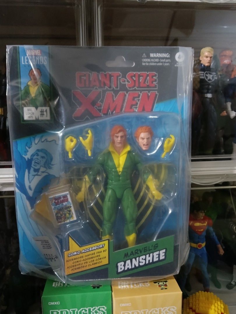 Marvel Legends Giant-Size X-Men Banshee Action Figure (Category: Figurines & Statues) located in Manila. Submitted by elgato1946 (Listing ID 1463579804, Image 1). Description: - Marvel Legends Giant-Size X-Men Banshee action figure - Figure #1 from the 1975 series - Comes with a comic accessory - Packaging is sealed - Ideal for Marvel collectors.