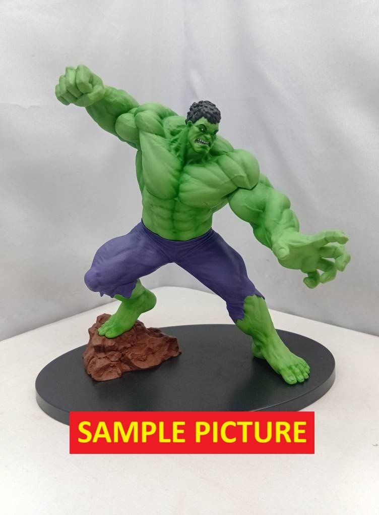 Marvel Sega Luminasta 7" Hulk PVC Statue Figure (Category: Action & Battle Toys) located in Quezon City. Submitted by ToyzzKoleksyon (Listing ID 1463593211, Image 3). Description: Authentic/Branded. -Price: 1,000 -Condition: AS IS. Unopened Box. OLD STOCK. -Issue: NONE -What you see is what you get. -Please check photos for issues. -Location: Quezon City b116j.