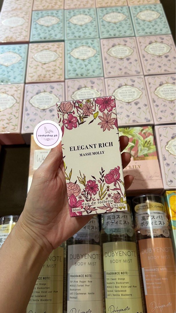 Masse Molly Japan Perfume - Elegant Rich (Category: Fragrance & Deodorants) located in Balanga. Submitted by kingscionsmom (Listing ID 1463637681, Image 1). Description: Jo Malone Peony & Blush Suede dupe.