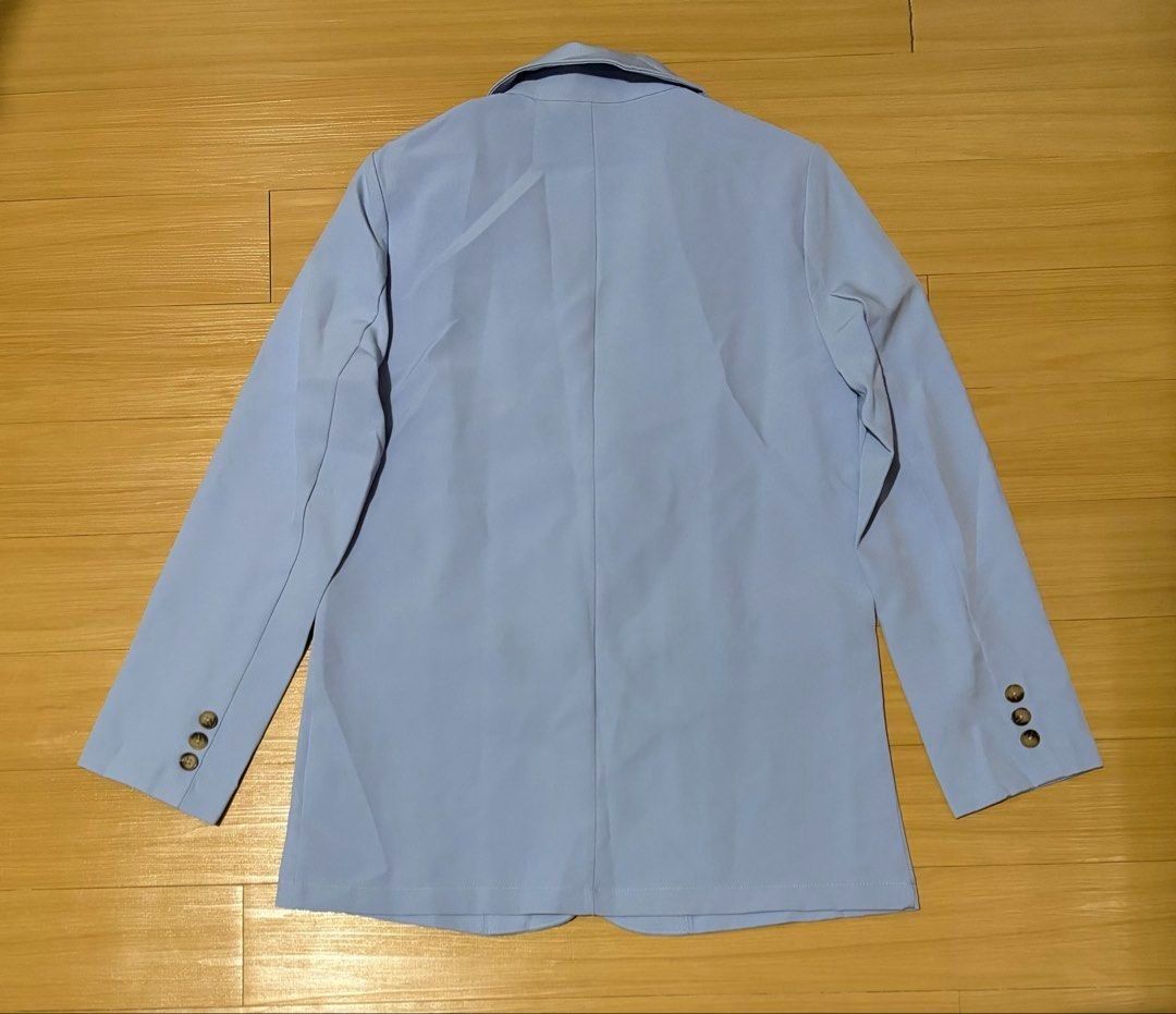 Max Light Blue Women's Single-Breasted Blazer Small - Medium (Category: Coats, Jackets and Outerwear) located in Quezon City. Submitted by beckyshop2024 (Listing ID 1463655540, Image 2). Description: - Unused, washed - Original from US - Runs big, S on tag, fits up to Medium - Width: 19"; Shoulder width: 15"; Length: 28"; Sleeve: 23".