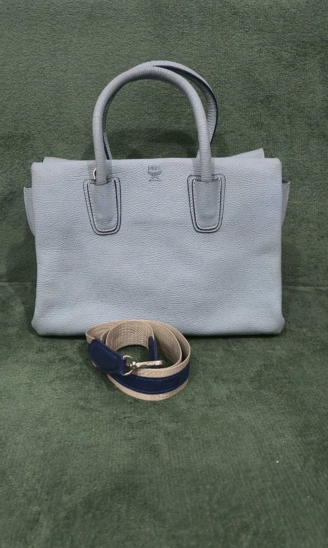 MCM Milla Sky Blue Bag (Category: Luxury Bags & Wallets) located in Bacoor. Submitted by deux_trading_corporation (Listing ID 1463727987, Image 1). Description: 15k and above on 2ndhand market. condition: Rank AB - has normal signs of wear but no damage whatsoever. needs bags spa. payment first. you can always ask for discount/tawad but no to sobrang barat. no reservation. always check all the photos. some photo/s indicate the flaw..