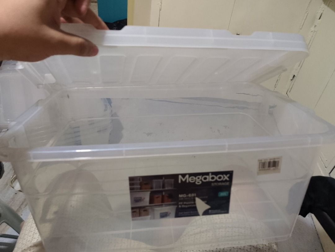 Megabox Storage Box MG-681 20L Clear PP Plastic (Category: Storage Boxes & Baskets) located in Caloocan City. Submitted by youngflower.a202a6 (Listing ID 1463719401, Image 2). Description: MegaBox 20L Storage Box – ₱220 Selling 1 pc MegaBox 20L storage box. • Slightly used, good condition • Clean and ready to use • 20L capacity • Sturdy and spacious • ₱200 📍 Location: San Mateo, Rizal PM if interested. First come, first served. - Megabox Storage