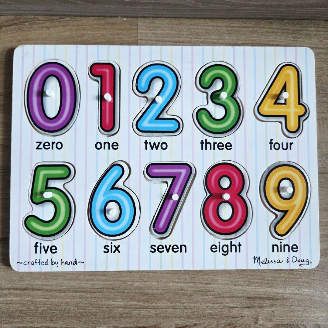 Melissa & Doug See-Inside Numbers Peg Puzzle (Category: Educational & Learning Toys) located in Taguig. Submitted by badetteg. (Listing ID 1463595366, Image 1). Description: MELISSA & DOUG NUMBER PEG PUZZLE 🔢🧩 Price: P400 (negotiable) Condition: 9/10 RFS: Decluttering MoP: Online bank transfer, GCash or cash upon pick-up Delivery: Third-party courier or personal pick-up Location: BGC, Taguig Fun and educational wooden number puzzle for little l