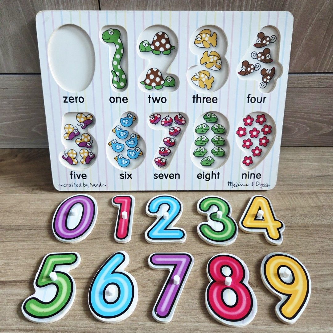 Melissa & Doug See-Inside Numbers Peg Puzzle (Category: Educational & Learning Toys) located in Taguig. Submitted by badetteg. (Listing ID 1463595366, Image 2). Description: MELISSA & DOUG NUMBER PEG PUZZLE 🔢🧩 Price: P400 (negotiable) Condition: 9/10 RFS: Decluttering MoP: Online bank transfer, GCash or cash upon pick-up Delivery: Third-party courier or personal pick-up Location: BGC, Taguig Fun and educational wooden number puzzle for little l