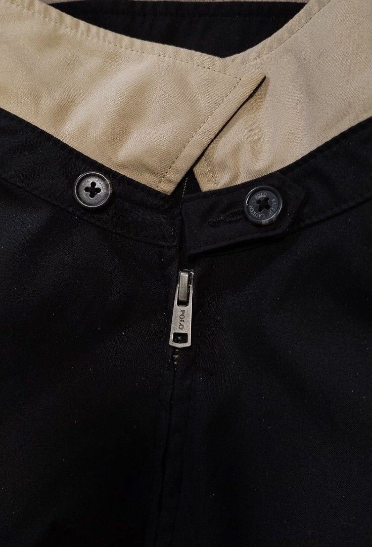 Men's RL Harrington black Jacket (Category: Coats, Jackets and Outerwear) located in Caloocan City. Submitted by modishthriftstore (Listing ID 1463645278, Image 3). Description: XL size XL on Tag S:22-23 C:28.5 L'28 yes available, no need to ask NO issues in very good vintage condition light weight & comfy with 2 side pockets loc: Rainbow Village 5 North Caloocan.