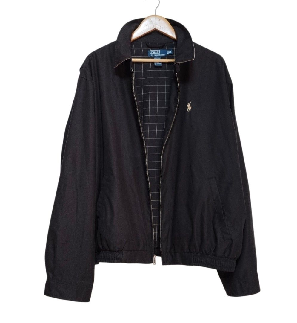 Men's RL Harrington black Jacket (Category: Coats, Jackets and Outerwear) located in Caloocan City. Submitted by modishthriftstore (Listing ID 1463645278, Image 2). Description: XL size XL on Tag S:22-23 C:28.5 L'28 yes available, no need to ask NO issues in very good vintage condition light weight & comfy with 2 side pockets loc: Rainbow Village 5 North Caloocan.