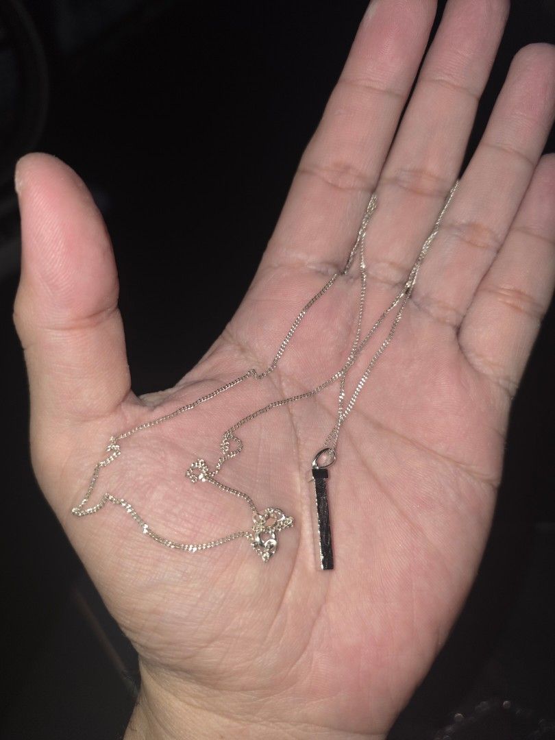 Meteorite pendant with sterling silver chain (Category: Necklaces) located in Legazpi City. Submitted by skydiverjohn (Listing ID 1463566844, Image 1). Description: complete docs.