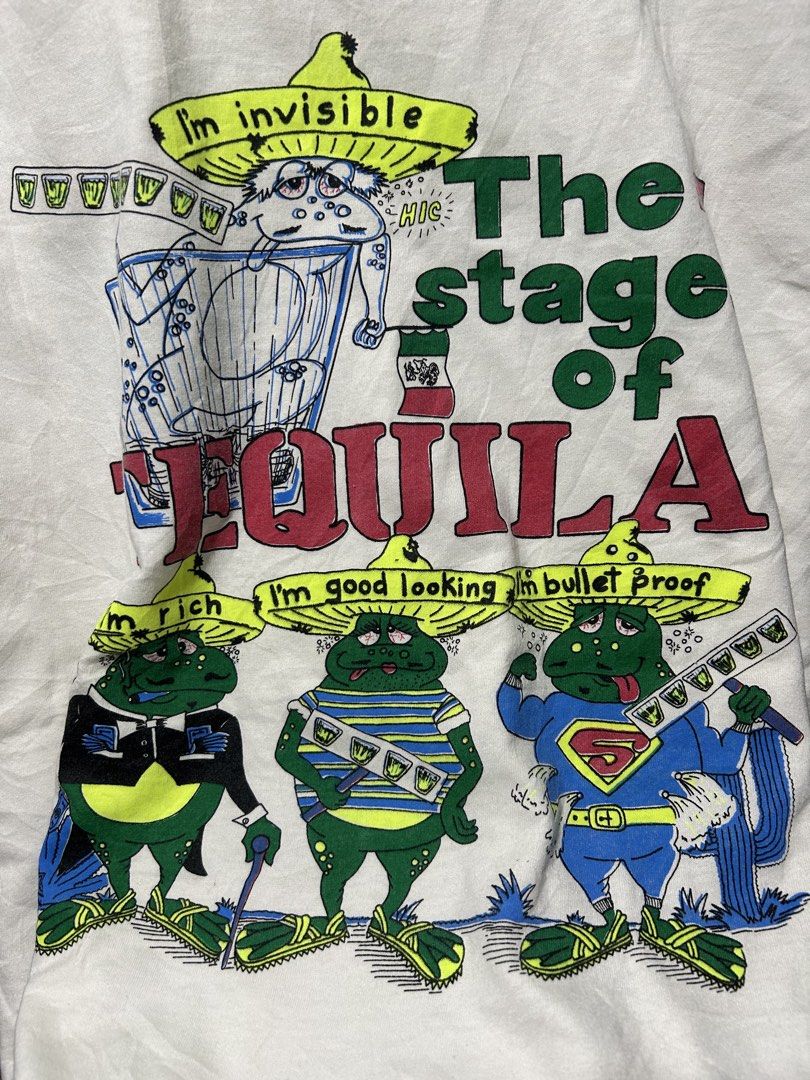 mexican frogs stage of tequila (Category: Tshirts & Polo Shirts ) located in Naga. Submitted by babyneptune (Listing ID 1463698548, Image 3). Description: verrygood condition size large .