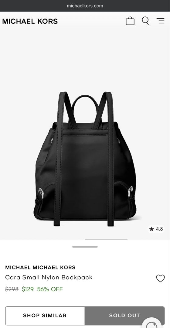 Michael Kors Cara Small Nylon Backpack Black (Category: Backpacks) located in Manila. Submitted by double__j (Listing ID 1463669613, Image 3). Description: - Authentic Michael Kors Cara Small Nylon Backpack - Color: Black - Size: Small - Ample interior space for essentials - Adjustable straps for comfortable wear - Ideal for everyday use or travel - Original SRP: $228.00.