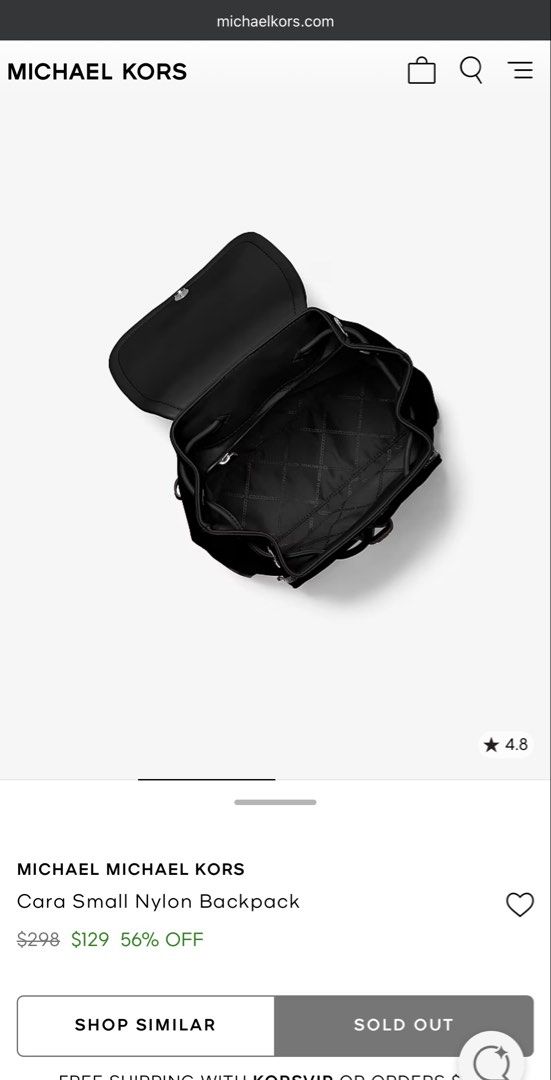 Michael Kors Cara Small Nylon Backpack Black (Category: Backpacks) located in Manila. Submitted by double__j (Listing ID 1463669613, Image 2). Description: - Authentic Michael Kors Cara Small Nylon Backpack - Color: Black - Size: Small - Ample interior space for essentials - Adjustable straps for comfortable wear - Ideal for everyday use or travel - Original SRP: $228.00.