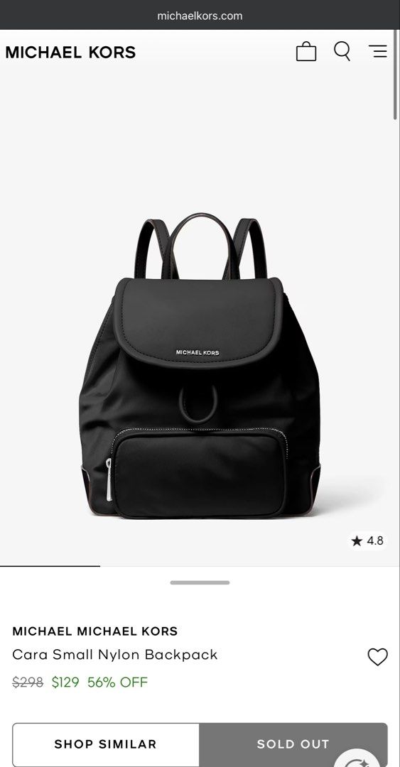 Michael Kors Cara Small Nylon Backpack Black (Category: Backpacks) located in Manila. Submitted by double__j (Listing ID 1463669613, Image 1). Description: - Authentic Michael Kors Cara Small Nylon Backpack - Color: Black - Size: Small - Ample interior space for essentials - Adjustable straps for comfortable wear - Ideal for everyday use or travel - Original SRP: $228.00.