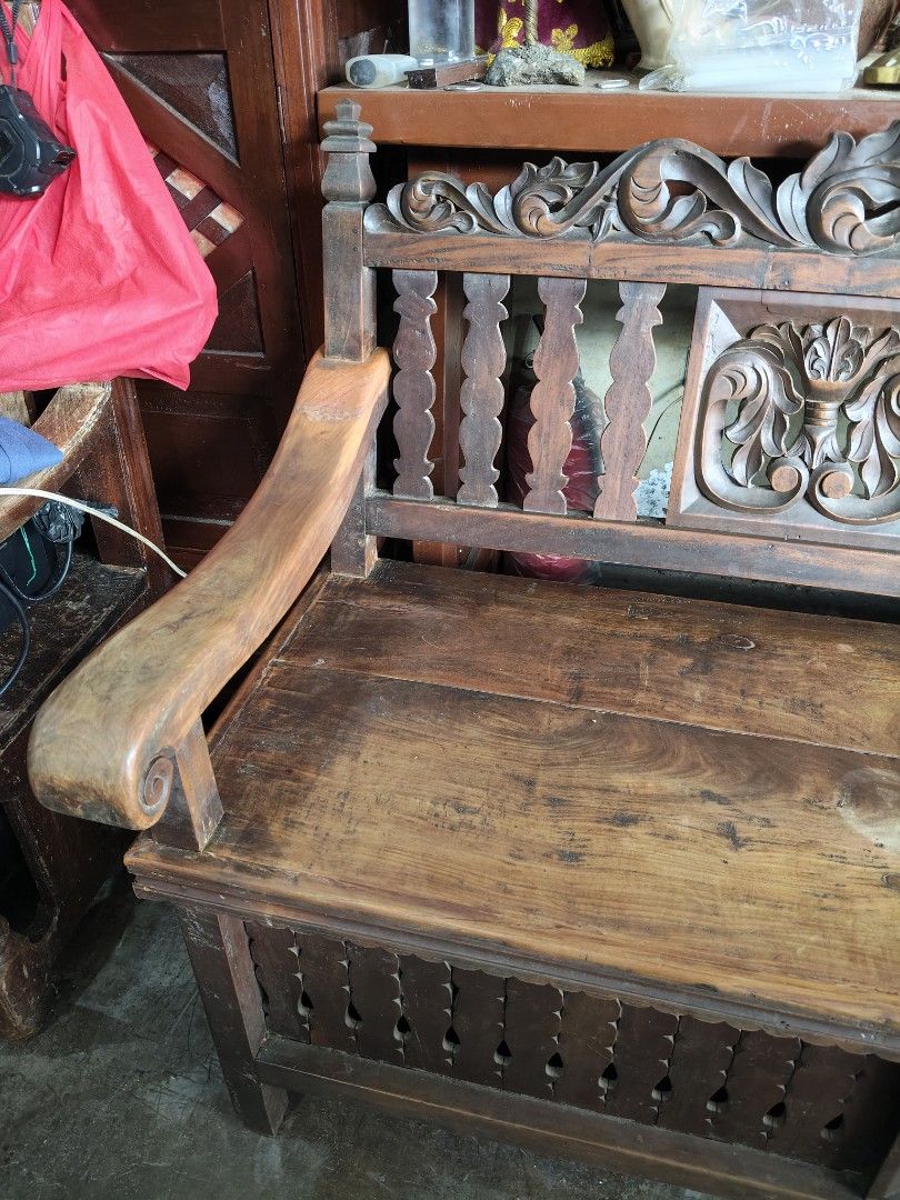 Mid century gallinera bench (Category: Other Home Furniture) located in Makati City. Submitted by woodyard (Listing ID 1463578906, Image 3). Description: for sale old vintage gallinera bench mid century made of molave wood. located in bangkal makati. heavy and sturdy. the price is 17,000 still negotiable.