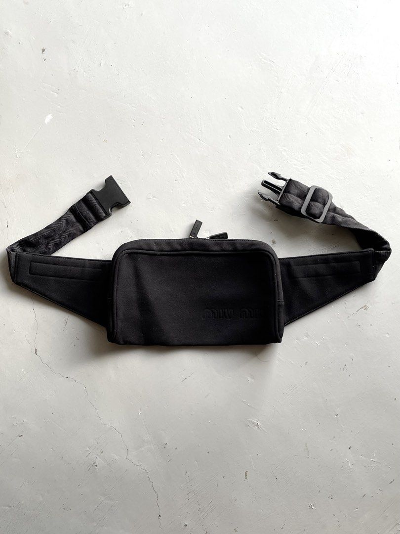 Miu Miu - Prada Neoprene Waist Bag (Category: Luxury Bags & Wallets) located in San Fernando. Submitted by larchivefeminine (Listing ID 1463700529, Image 2). Description: Miu Miu - Prada Neoprene Waist Bag SS 1999 VERY GOOD VINTAGE CONDITION MADE IN ITALY COLOR: BLACK ZIPPER: LAMPO MATERIAL: WOVEN NYLON WEBBING .