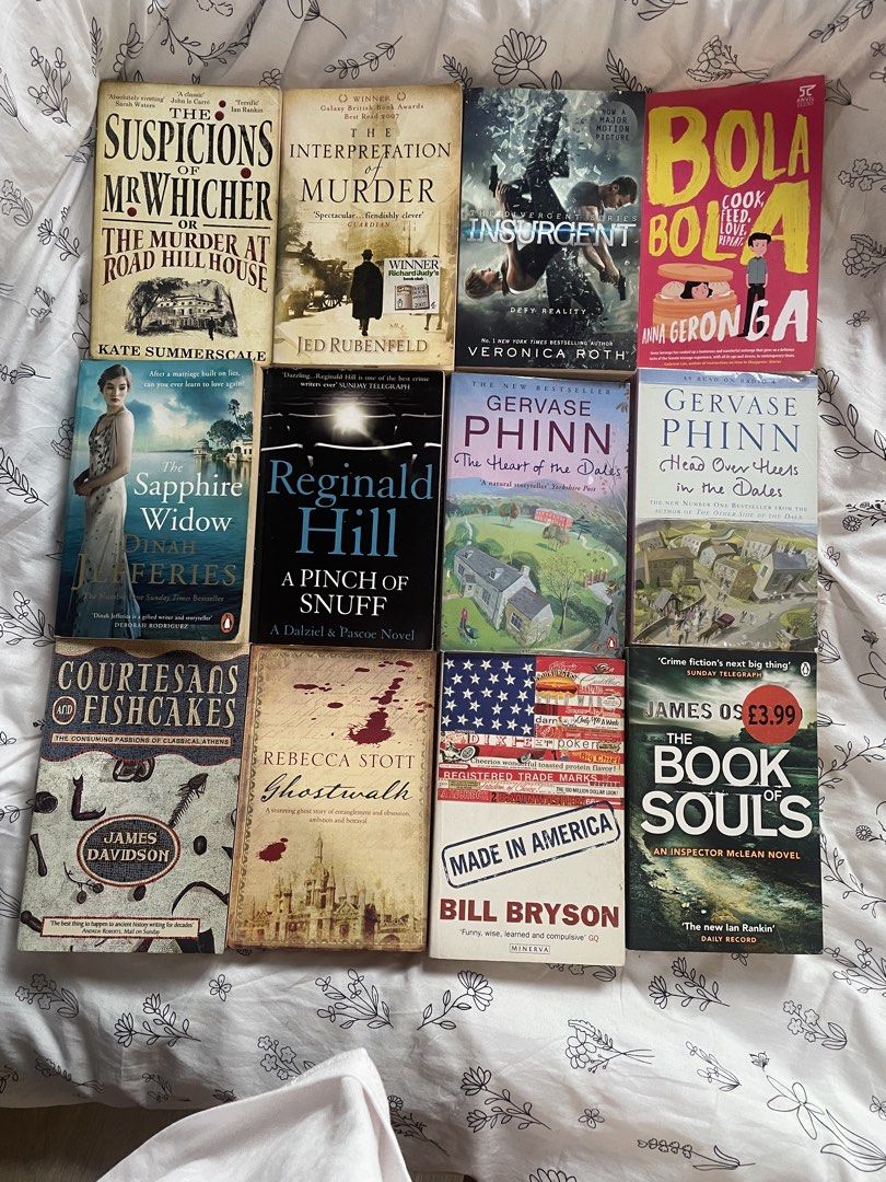 Mixed genres, paperbacks and hardcovers (Category: Storybooks) located in San Isidro. Submitted by hessysliteratures (Listing ID 1463654965, Image 1). Description: All books cost 89 each. Open for take all for only 550 pesos. Mod: direct jnt or toktik checkout Mop: gotyme, maribank Dm for more information..