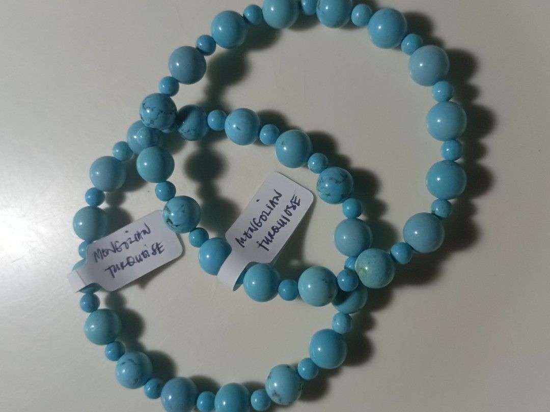 Mongolian Turquoise Bracelets (Category: Bracelets) located in San Antonio. Submitted by thriftsandcharms (Listing ID 1463734943, Image 1). Description: 2 pcs left gcash Olongapo City +sf pm for more details.