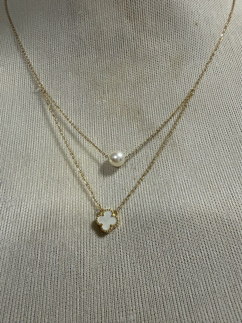 MOP with Pearl HK 18k (Category: Necklaces) located in Angeles City. Submitted by littlemissunflower (Listing ID 1463623449, Image 1). Description: 2.25 Grams HK 18k.