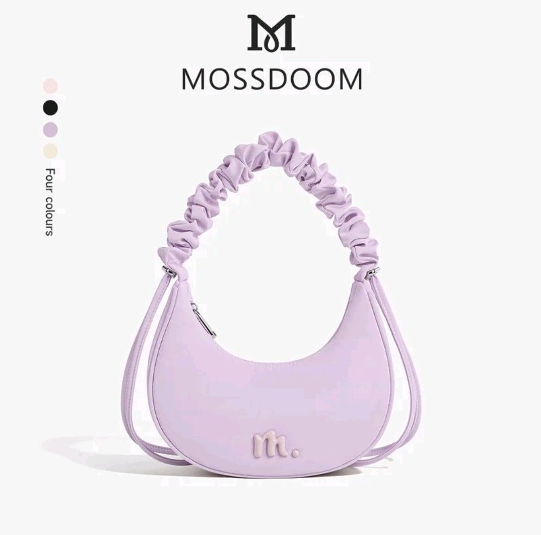MOSSDOOM Lavender Crescent Pleated Shoulder Bag Sylvie (Category: Shoulder Bags) located in Cavite. Submitted by thrift.tag (Listing ID 1463734735, Image 1). Description: - Adjustable Strap.