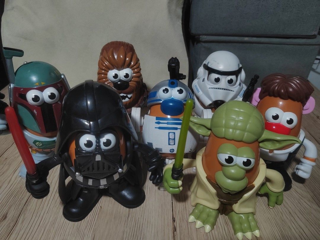 Mr. Potato Head Star Wars Figures Set (Category: Figurines & Statues) located in San Mateo. Submitted by jjdtoyz (Listing ID 1463601196, Image 2). Description: Star wars Mr Potato Head Authentic PRICE: 3.5K Only Set of 7 Includes: * Boba Fett * Yoda * Han Solo (Classic) * R2-D2 * Chewbacca * Darth Vader * Stormtrooper Mode of Payment: Gcash/BDO Shipping: Lalamove Pickup Location: San Mateo Rizal .