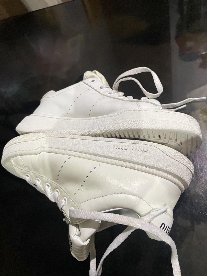 Mui Mui sneakers (Category: Looking For) located in Davao. Submitted by mj_designervintagecurator (Listing ID 1463685711, Image 3). Description: 📌signs of used, leather need lang for prof cleaning para s Yellowish part 📌10.inches - 26 cm.