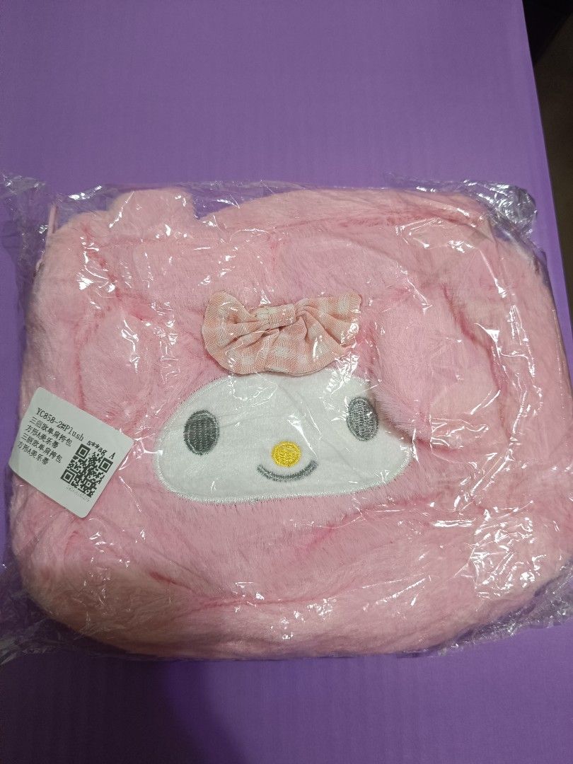 My Melody Plush Pillow, Bag, Mat, and More! (Category: Plushies & Soft Toys) located in Imus. Submitted by mrpp03 (Listing ID 1463666898, Image 3). Description: - Adorable My Melody bundle, all in sweet pink! - Includes: Large plush pillow, fuzzy handbag, doormat, tissue box cover, cap, cup, and foldable storage box. - Perfect gift for any My Melody enthusiast! ALL ITEMS INCLUDED ARE LISTED IN THE LAST PHOTO. PLEASE CHECK. ITEMS ARE IN A PINK COR
