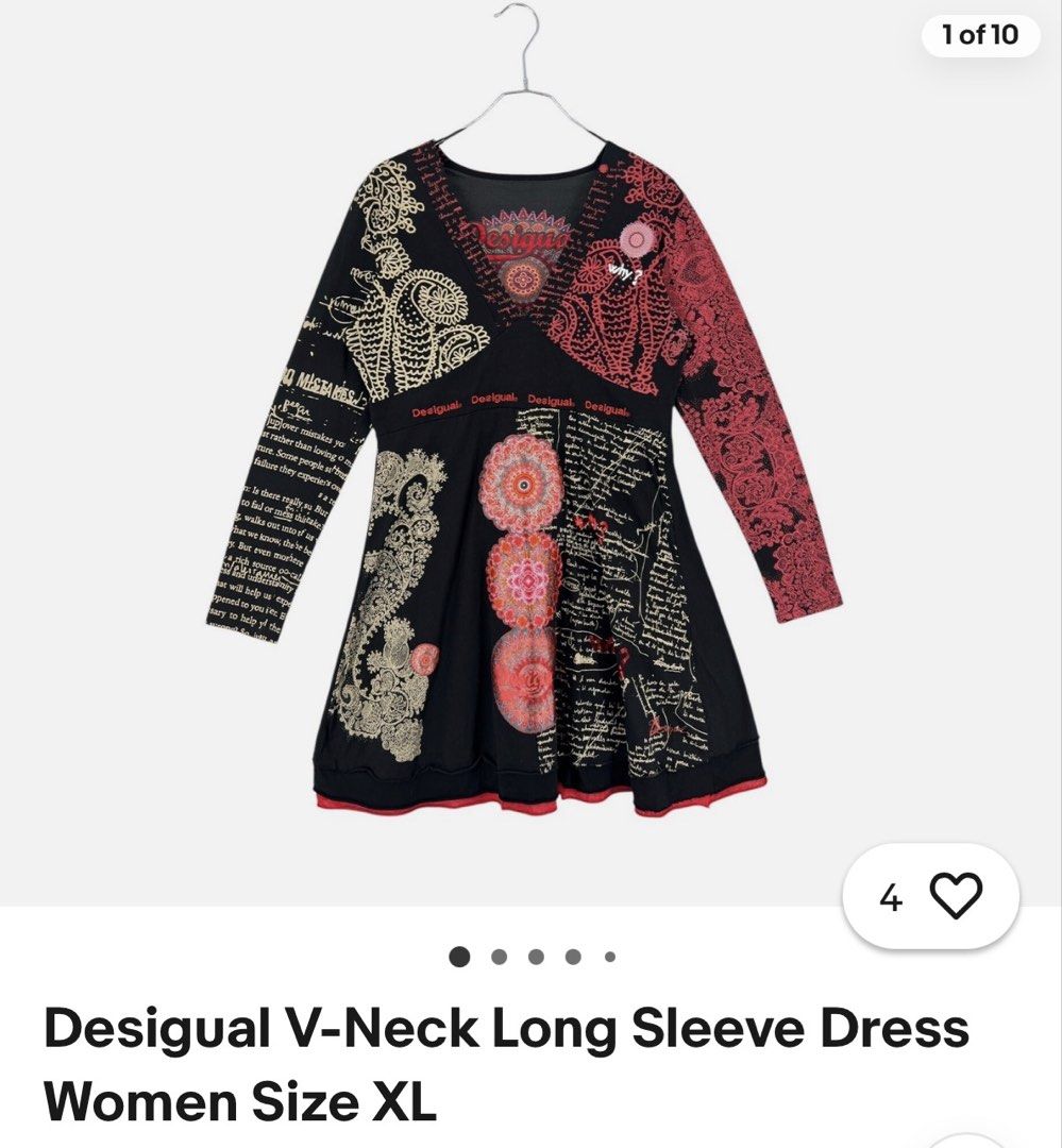 NANA Core: Desigual Red Whimsy Dres (Category: Dresses) located in Quezon City. Submitted by dresscrumbs (Listing ID 1463652516, Image 3). Description: Normal signs of wear as this is a vintage piece .
