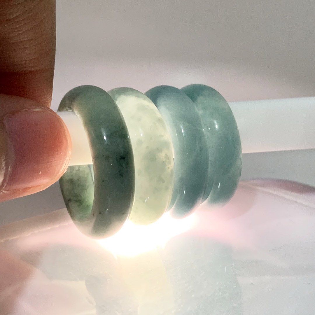 Natural Grade A Blue Water Jadeite Bangle Ring • (Category: Rings) located in Cabanatuan. Submitted by cm.yen (Listing ID 1463688753, Image 2). Description: “OVERALL STONE FOR GOOD HEALTH, LUCK, LONG LIFE, PROTECTION, ATTRACTS WEALTH AND MANIFEST YOUR DREAMS TO REALITY” Natural Grade A Blue Water Jadeite Bangle Ring • P 880 | Natural Stone 💯 Sizes: 7, 8, 9 Stone of Heaven. It’s mainly considered as a symbol of serenity, tranquility, and purity. 