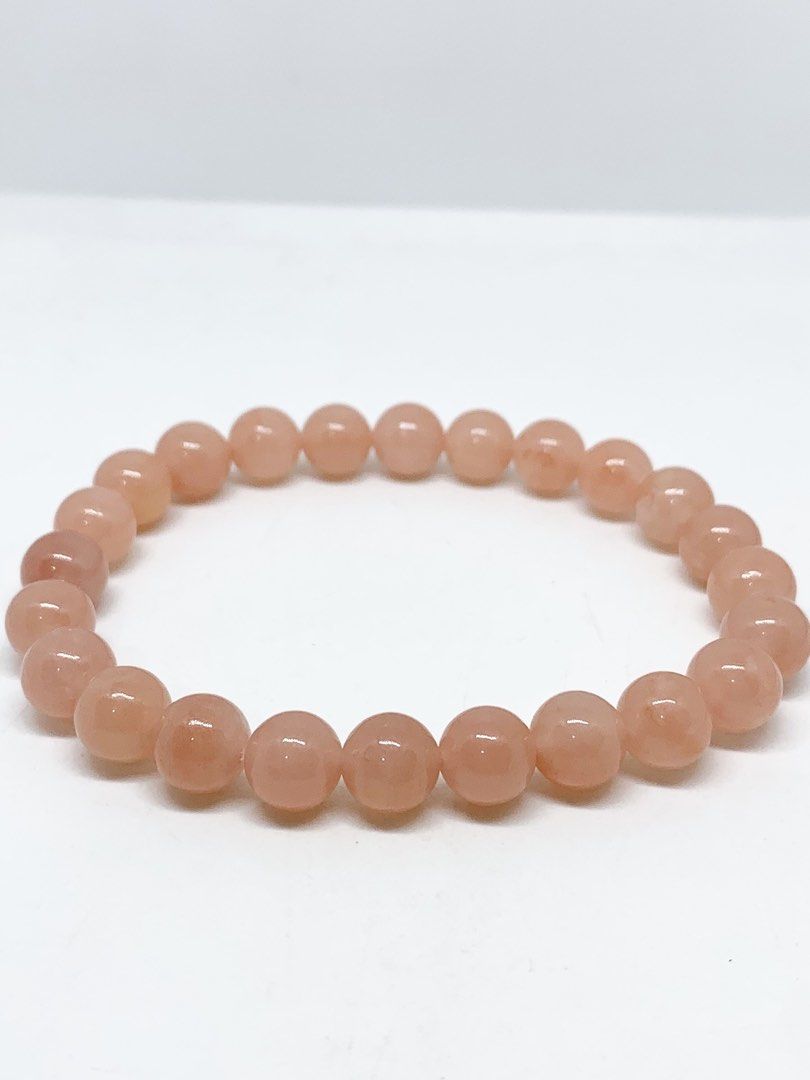 Natural Peach Pink Jade in Quartz • (Category: Bracelets) located in Cabanatuan. Submitted by cm.yen (Listing ID 1463633217, Image 2). Description: “ATTRACTS LOVE, HARMONY, INNER PEACE, SELF-LOVE, COMPASSION, EMOTIONAL HEALING, POSITIVE ENERGY, JOY, GENTLE ABUNDANCE AND HEARTFELT BLESSINGS.” ❀ Natural Peach Pink Jade in Quartz• - with certificate of authenticity P 880 | Natural Stone 💯 | 8MM ✨ - - - 𝓟𝓻𝓸𝓹𝓮𝓻𝓽𝓲𝓮𝓼 - - - ✨ Stone of Love, Ha