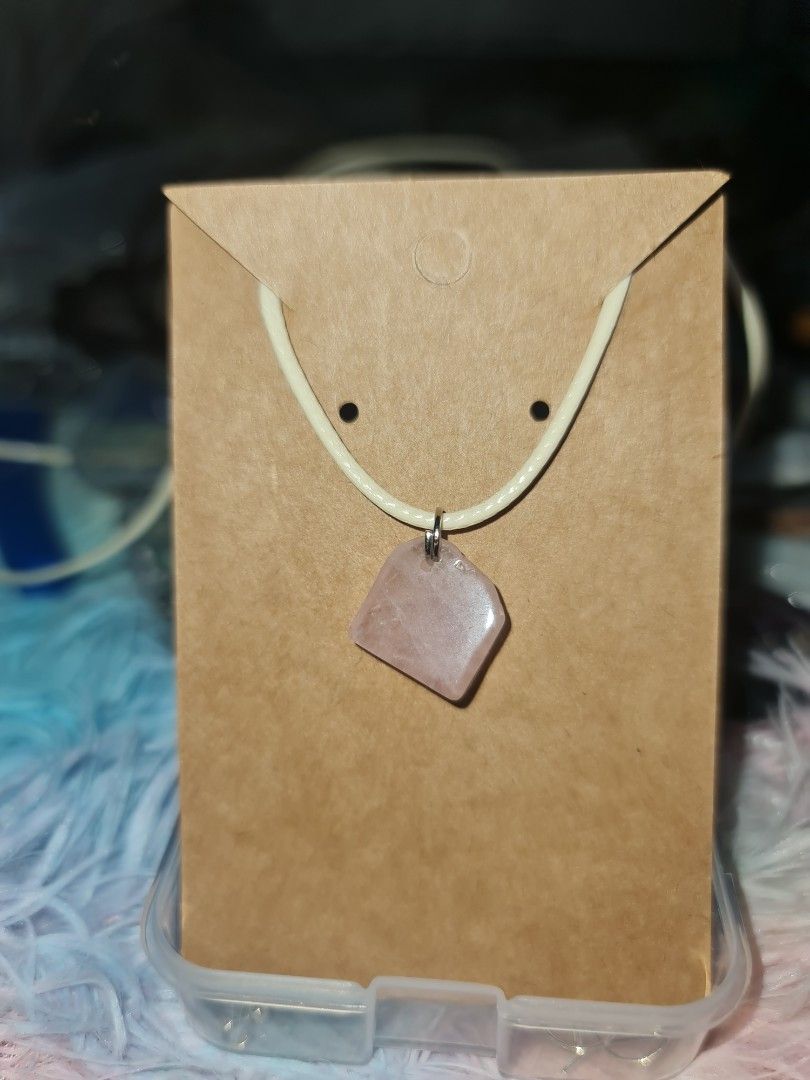 Natural Raw Quartz Pendant Necklace (Category: Necklaces) located in Baguio. Submitted by VanveVintage (Listing ID 1463612759, Image 3). Description: Natural Jadiete Donut Necklace Php 150 Each Lace: 18" Each piece of our jewelry is thoughtfully handcrafted from broken, vintage, and pre-loved pieces that might otherwise have been forgotten or discarded. Available now — send us a message for details! #UpcycledJewelry #SustainableJewelry #Recrafted