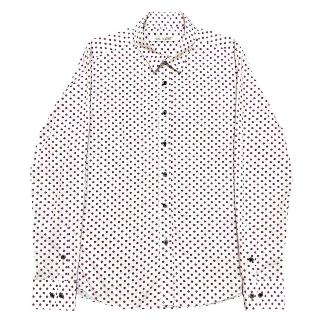 Neil Barrett Micro Ladybug Print Shirt (Category: Tshirts & Polo Shirts ) located in Dinalupihan. Submitted by brokencasket (Listing ID 1463666039, Image 1). Description: Neil Barrett Micro Ladybug Print Shirt Size L on tag. Measurements on photo. .