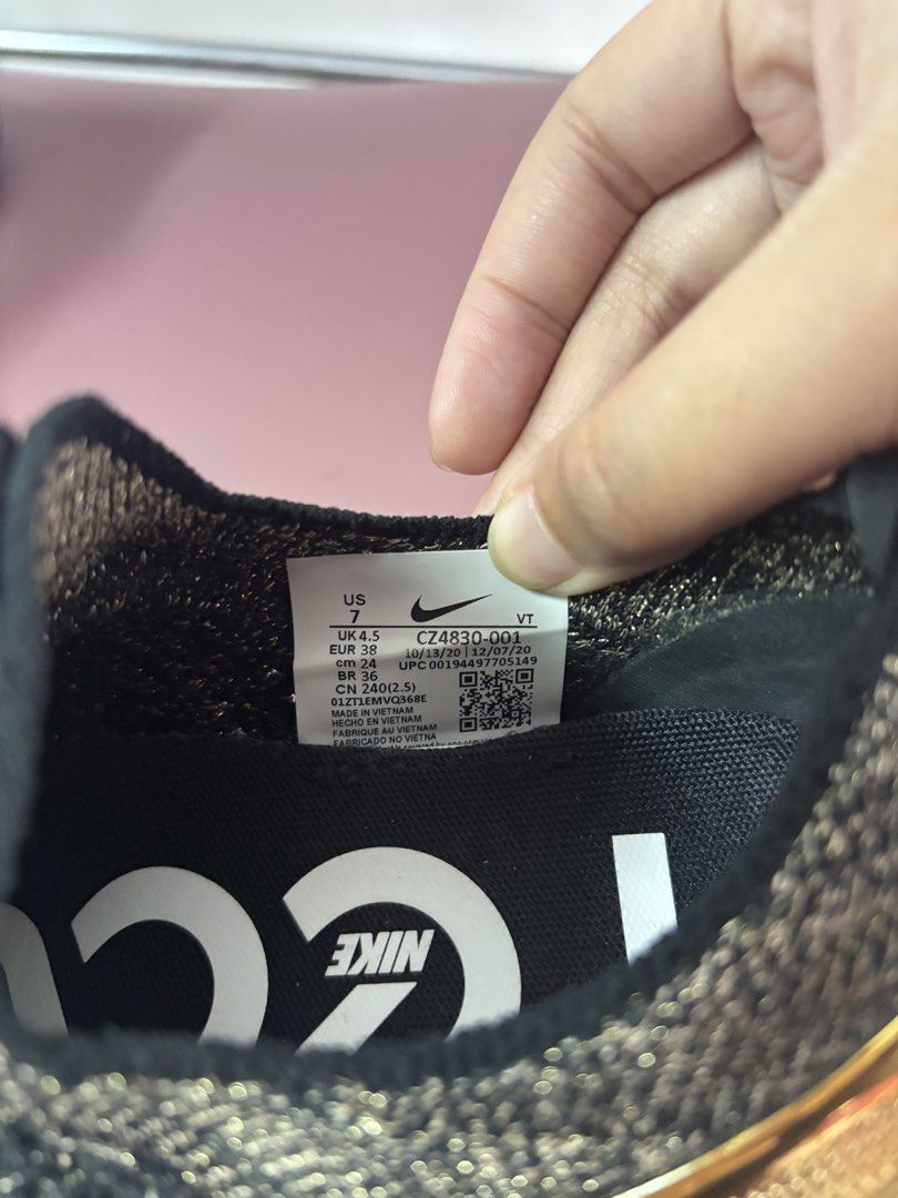 Nike Epic React Flyknit 2 Phantom (Category: Sneakers) located in Cavite. Submitted by xxjanexx08 (Listing ID 1463639678, Image 3). Description: Nike Epic React Flyknit 2 Phantom Black/Metallic Gold colorway Style Code: BV0070-001 / CJ0628-001.